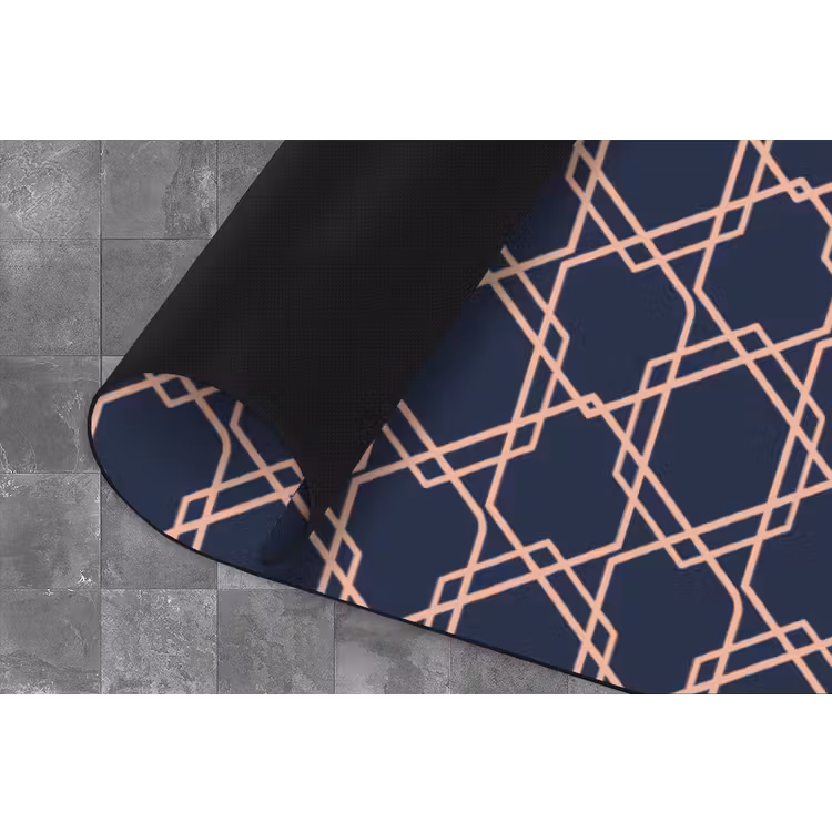 Keukenloper - Modern - Patroon - Donkerblauw - Roze — 4