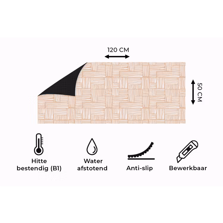 Keukenloper - Strepen - Patroon - Terracotta — 5