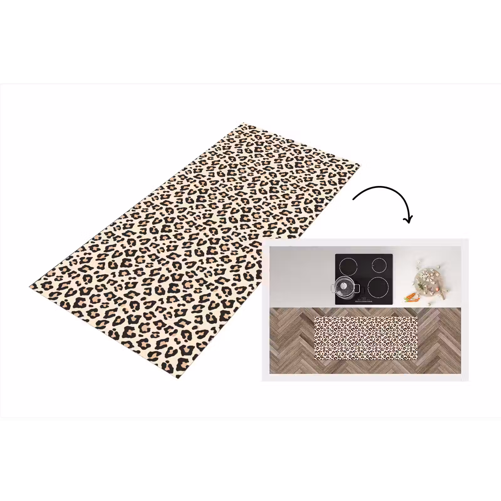 Keukenloper - Panterprint - Patroon - Bruin — 1