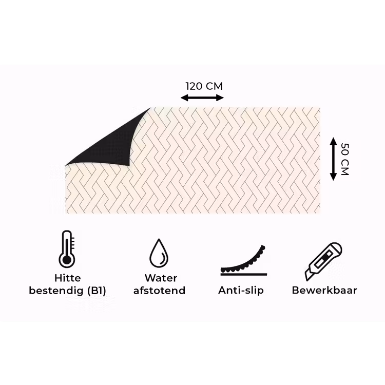 Keukenloper - Beige - Zigzag - Patroon — 5
