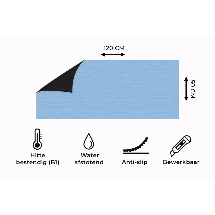 Keukenloper - Blauw - Wit - Lijnen - Patroon — 5