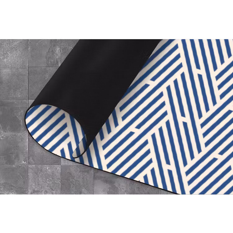 Keukenloper - Crème - Blauw - Strepen - Patroon — 4