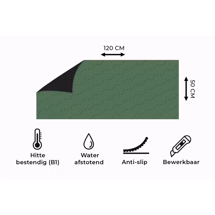 Keukenloper - Groen - Strepen - Patroon — 5