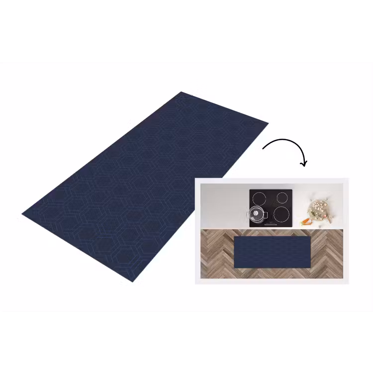 Keukenloper - Hexagon - Patroon - Blauw — 1