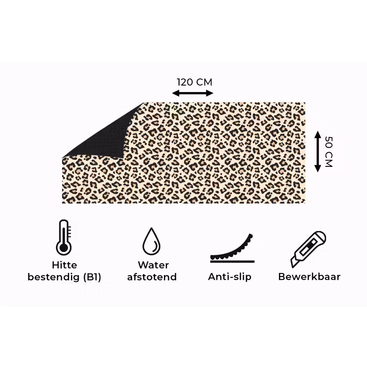 Keukenloper - Panterprint - Patroon - Bruin — 5