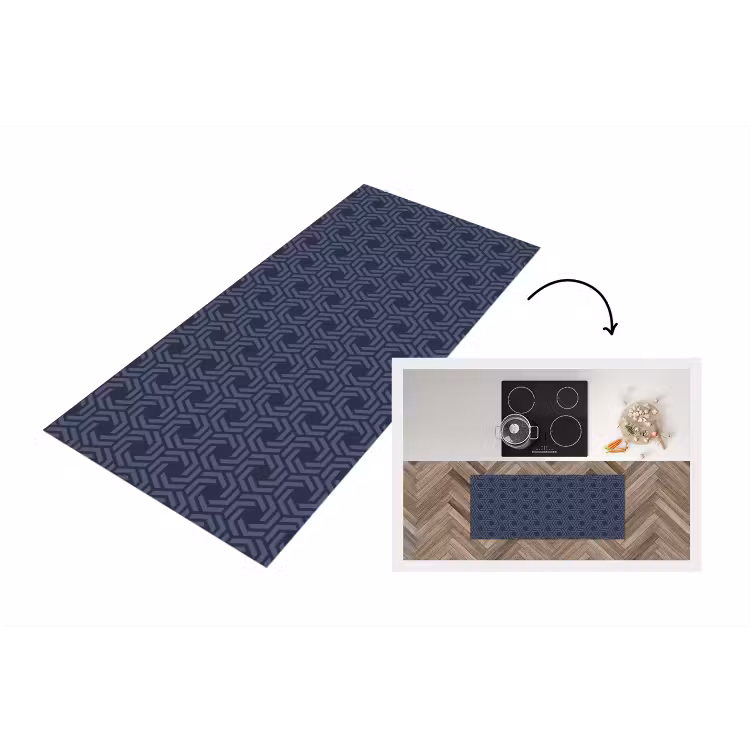 Keukenloper - Patroon - Blauw - Geometrisch — 1