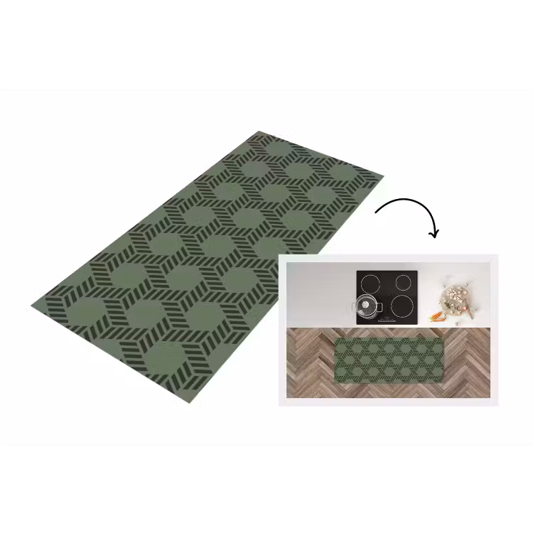 Keukenloper - Patroon - Groen - Geometrisch — 1