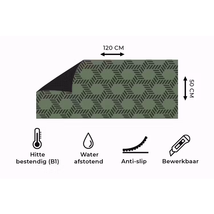 Keukenloper - Patroon - Groen - Geometrisch — 5