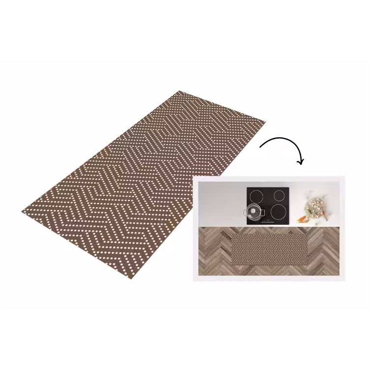 Keukenloper - Stippen - Bruin - Beige - Patroon — 1