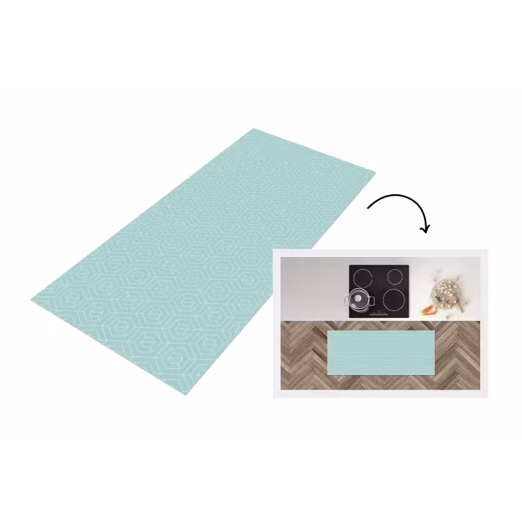 Keukenloper - Turquoise - Patroon - Lijnen — 1