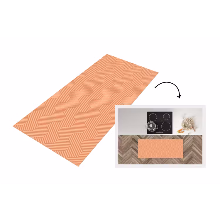 Keukenloper - Oranje - Strepen - Patroon — 1
