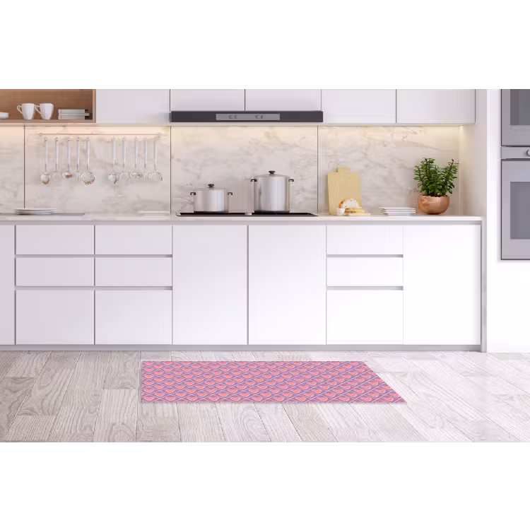 Keukenloper - Ruit - Patroon - Paars - Hartjes — 3