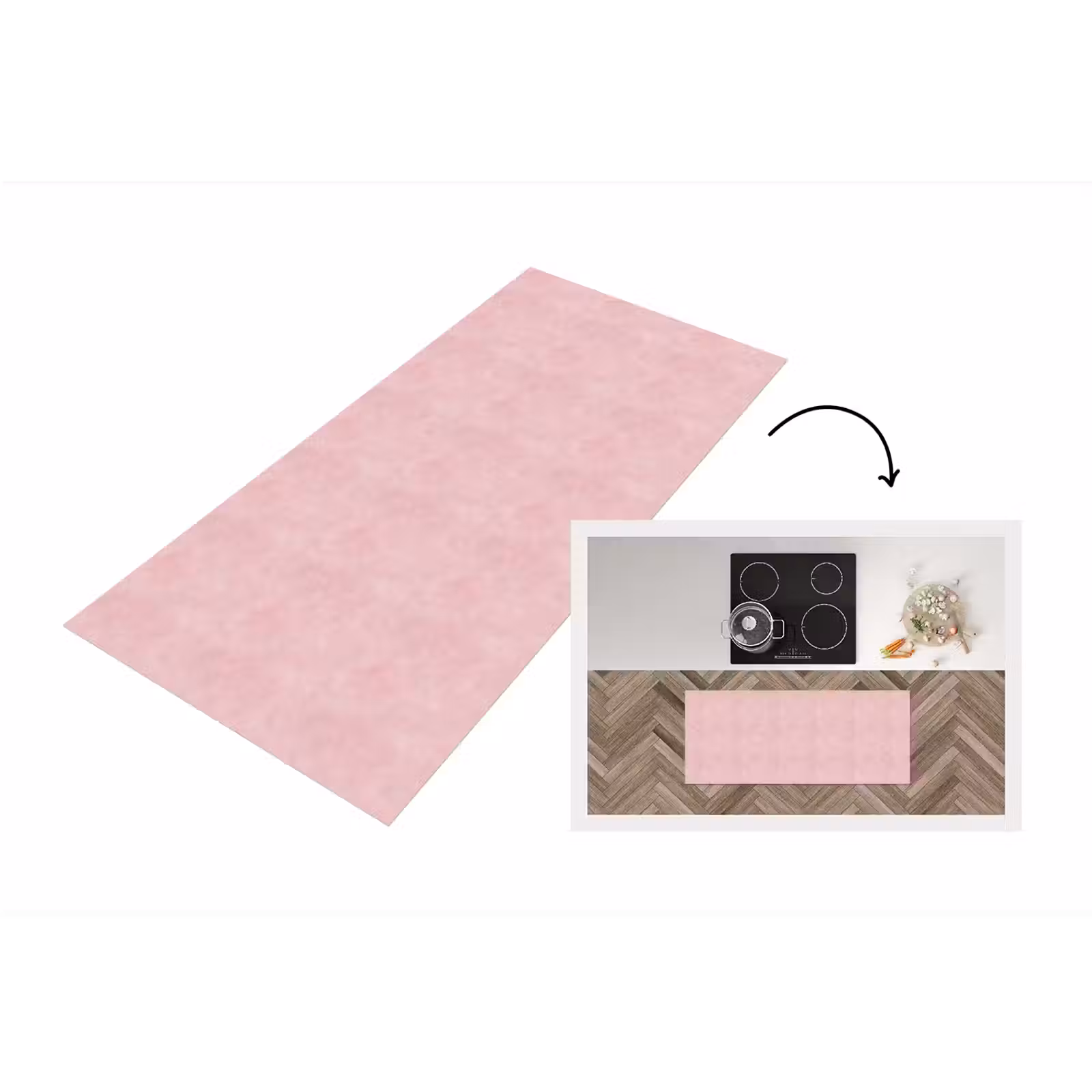 Keukenloper - Licht - Roze - Effen — 1