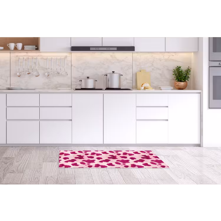 Keukenloper - Koeienprint - Roze - Harig — 3