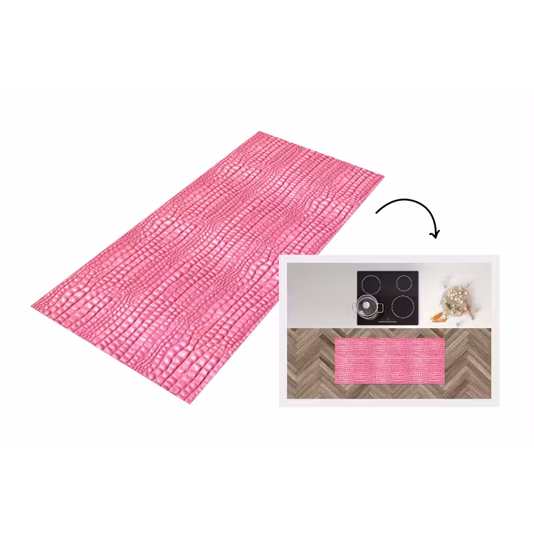 Keukenloper - Krokodillenleer - Patroon - Roze — 1