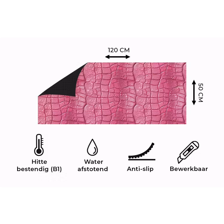 Keukenloper - Leer - Roze - Structuur — 5