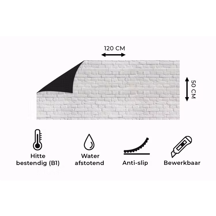 Keukenloper - Muur - Natuursteen - Wit - Patroon — 5