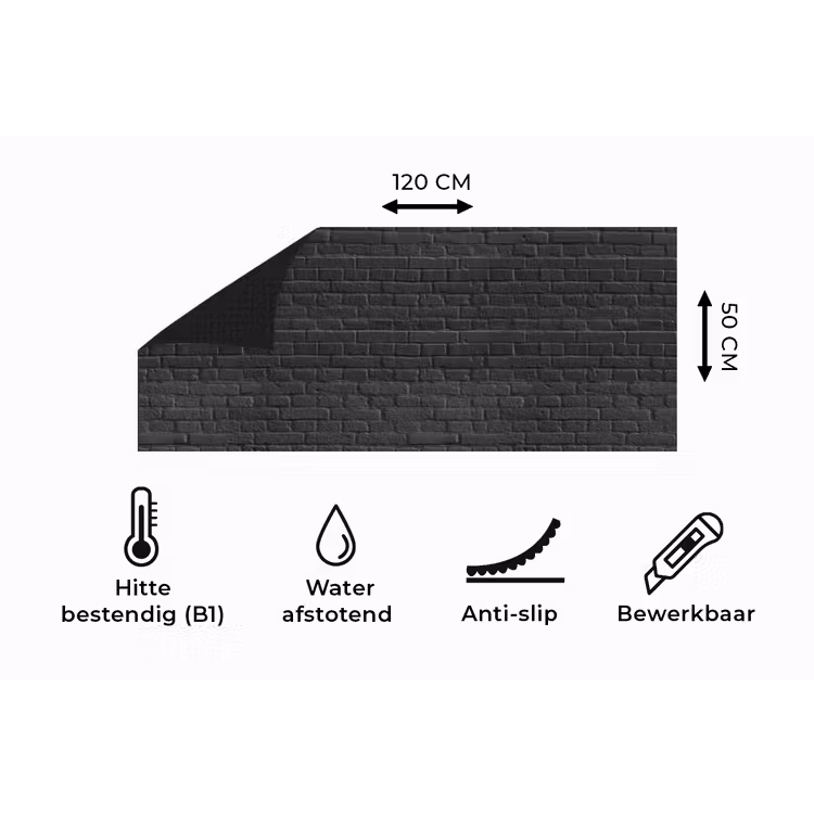 Keukenloper - Muur - Zwart - Chic - Patronen — 5