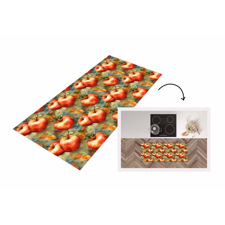 Keukenloper - Appel - Bladeren - Rood - Donker — 1