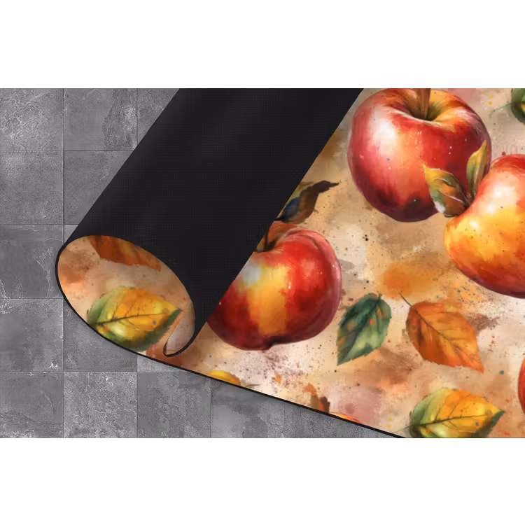 Keukenloper - Dieprood - Donker - Appel - Patroon — 4