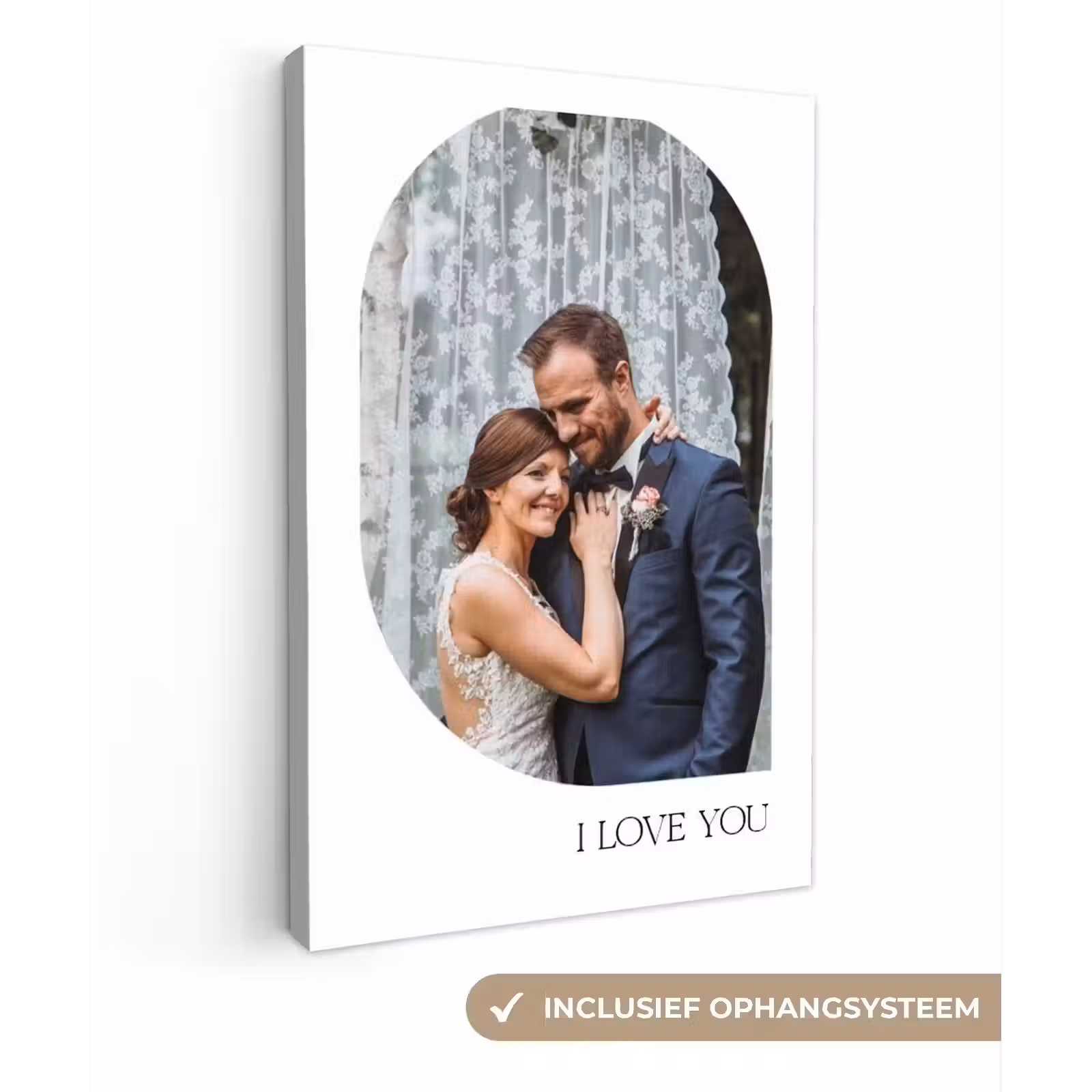 Gepersonaliseerd canvas schilderij - I Love You - Beeld — 1