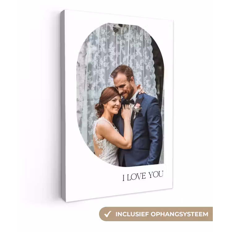 Gepersonaliseerd canvas schilderij - I Love You - Beeld — 1