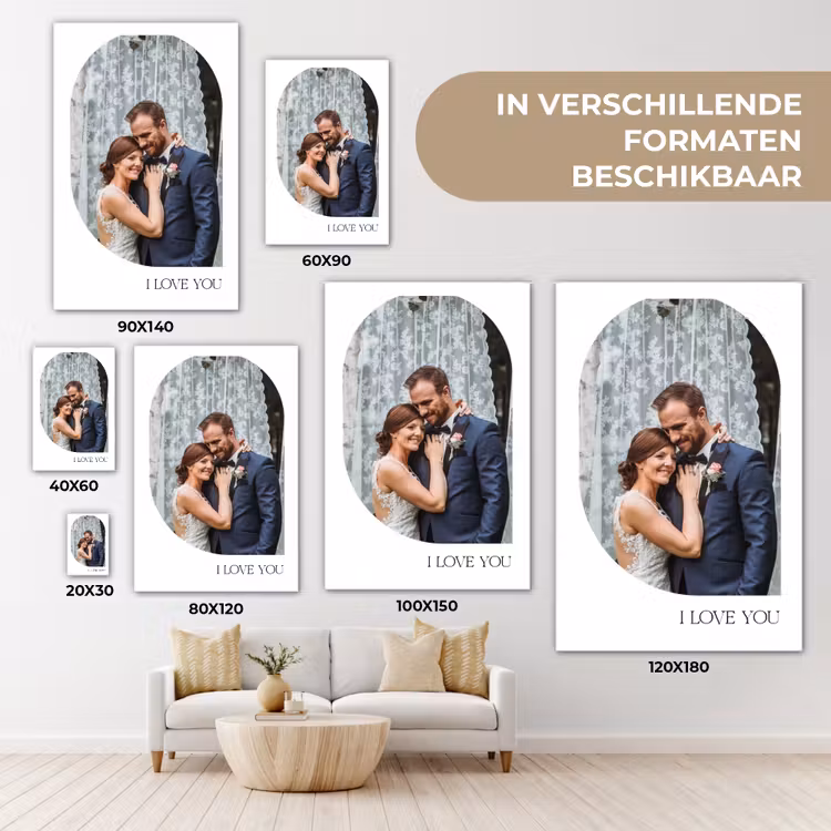 Gepersonaliseerd canvas schilderij - I Love You - Beeld — 5