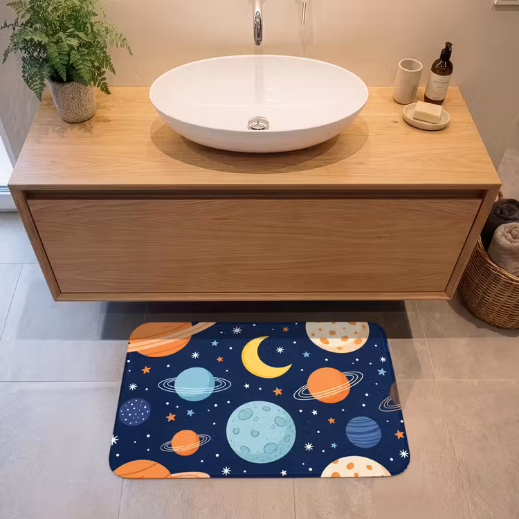 Badmat - Ruimte - Planeten - Kleurrijk — 2