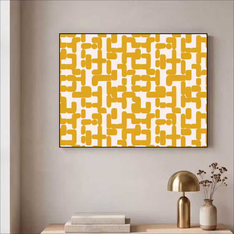 Art Frame - Geel - Beige - Patroon — 5
