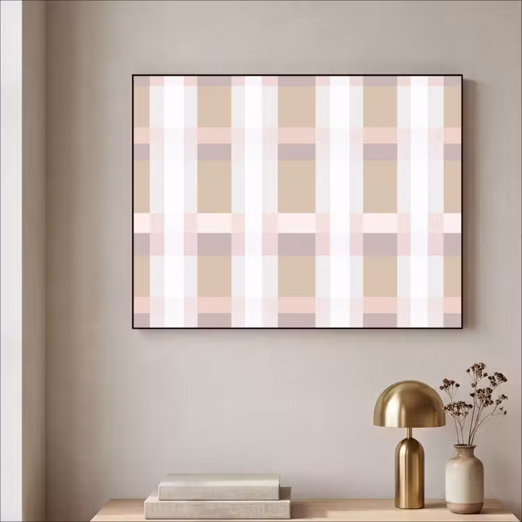 Art Frame - Ruitpatroon - Aardetinten - Minimalistisch — 5