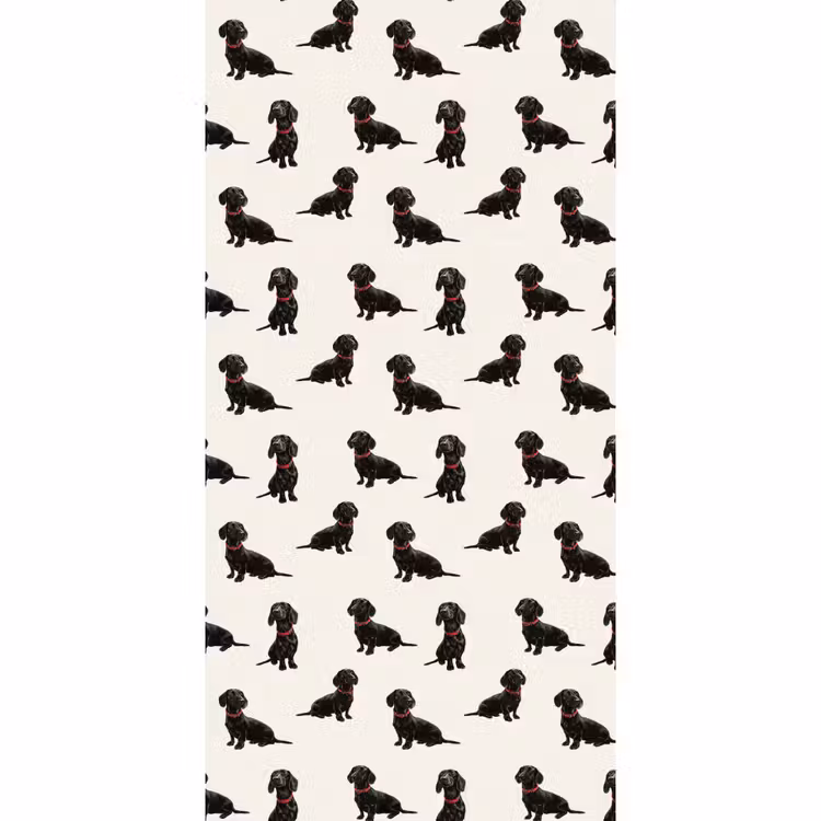 Behang - Hond - Patroon - Zwart — 2