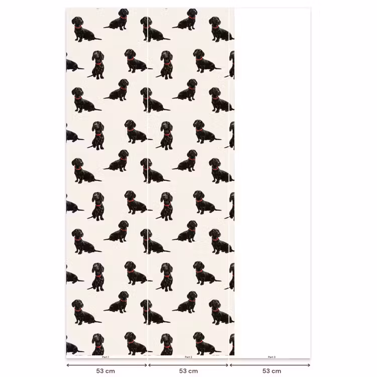 Behang - Hond - Patroon - Zwart — 6