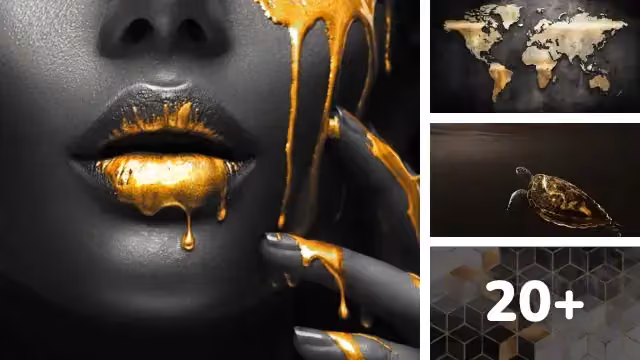 black & gold