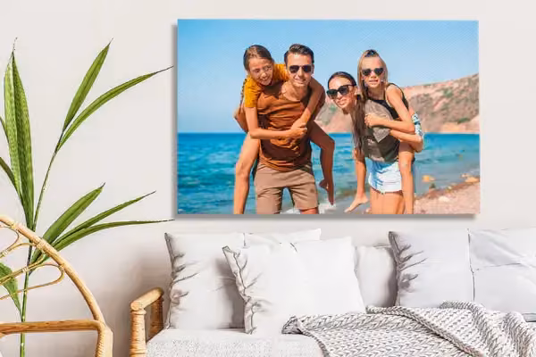 Canvas gezin strand