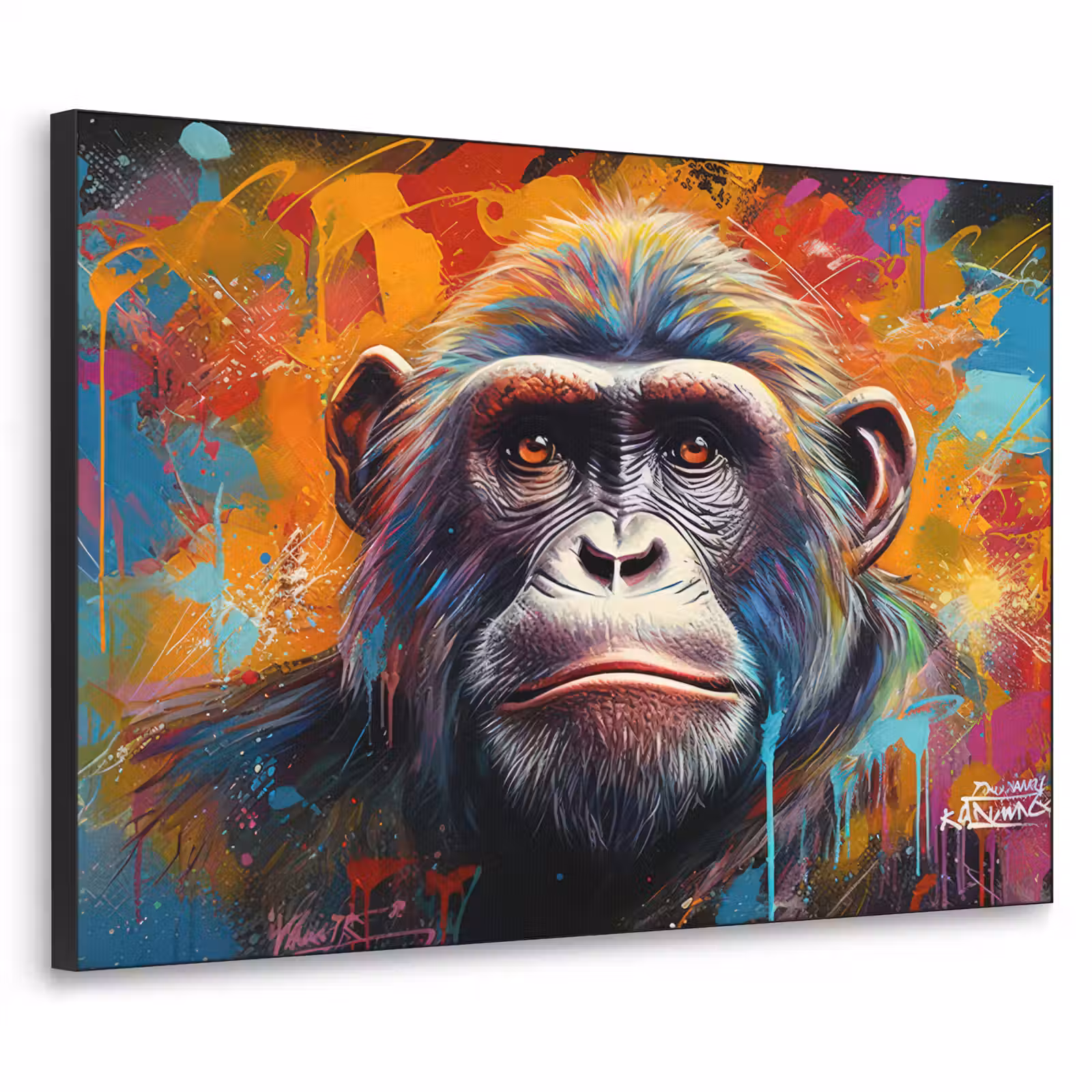 Art Frame - Aap - Gorilla - Graffiti - Dieren - Kleuren — 1