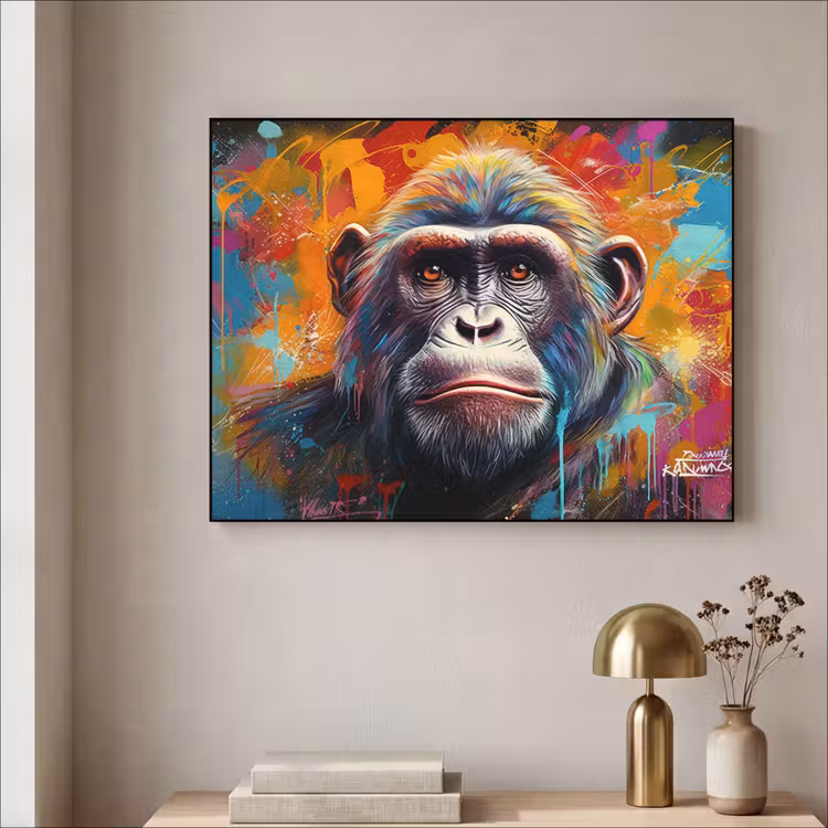 Art Frame - Aap - Gorilla - Graffiti - Dieren - Kleuren — 5