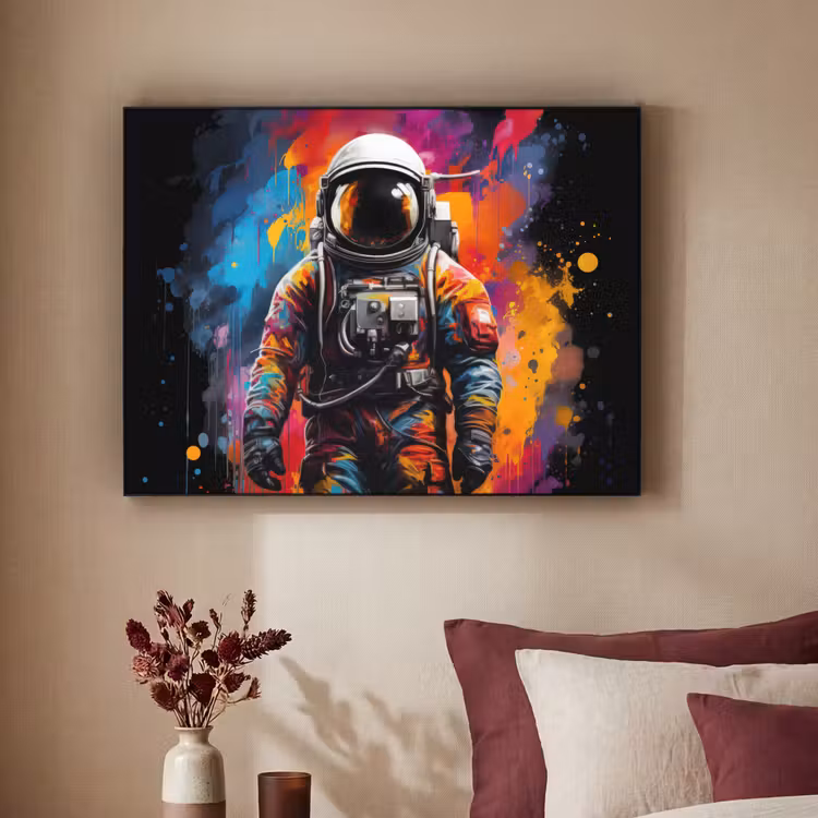Art Frame - Astronaut - Graffiti - Zwart - Kleuren — 3