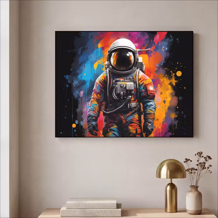 Art Frame - Astronaut - Graffiti - Zwart - Kleuren — 5