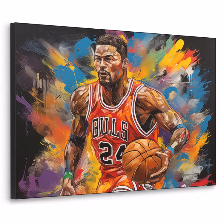Art Frame - Basketbal - Verf - Kleuren - Rood — 1