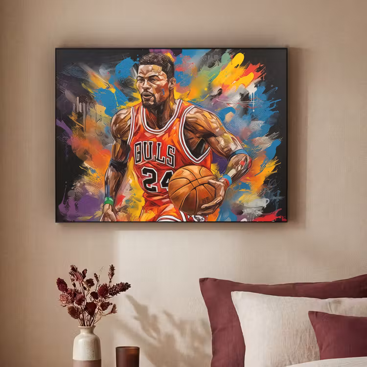 Art Frame - Basketbal - Verf - Kleuren - Rood — 3