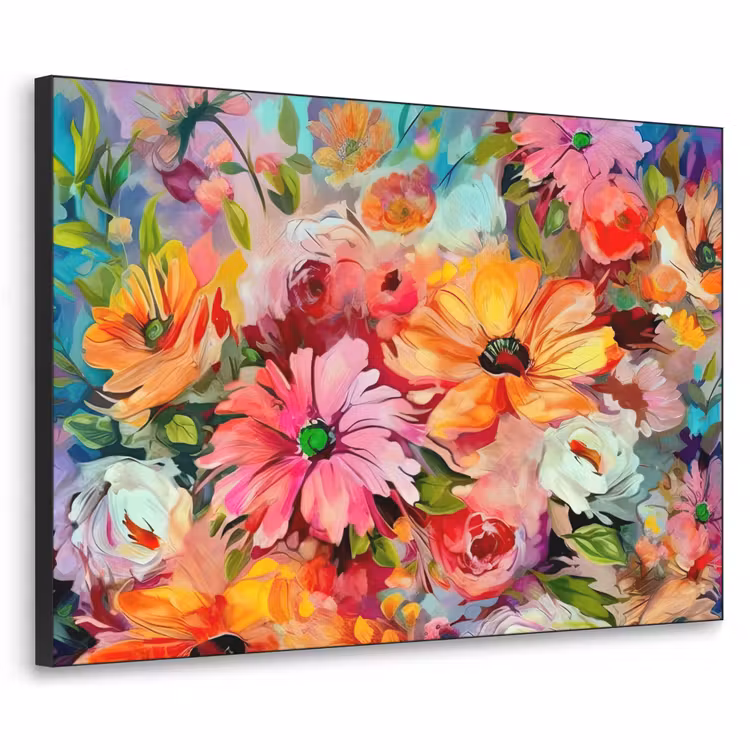 Art Frame - Bloemen - Kleurrijk - Kunst - Olieverf — 1