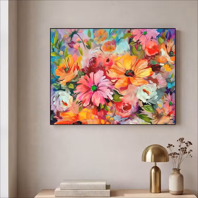 Art Frame - Bloemen - Kleurrijk - Kunst - Olieverf — 5