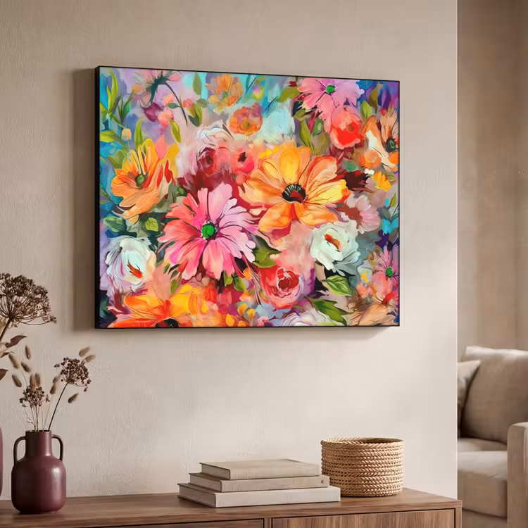 Art Frame - Bloemen - Kleurrijk - Kunst - Olieverf — 7