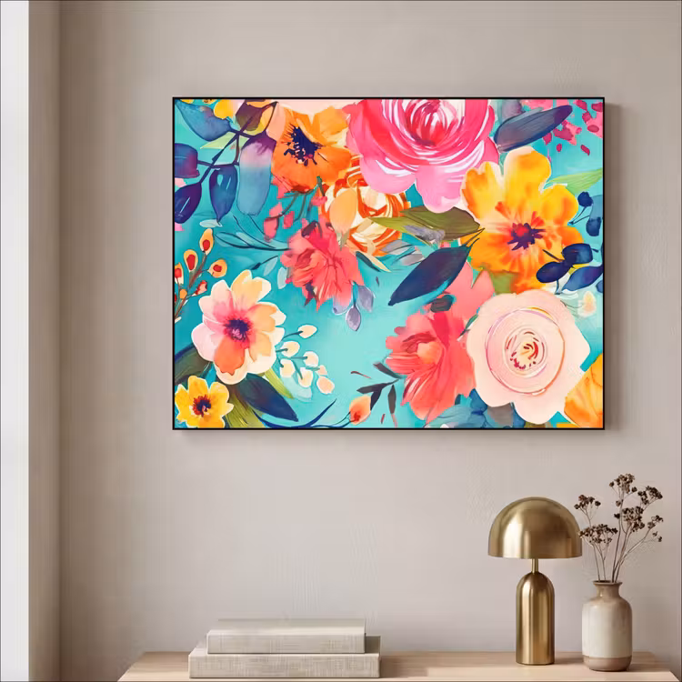 Art Frame - Bloemen - Olieverf - Kleurrijk - Natuur — 5