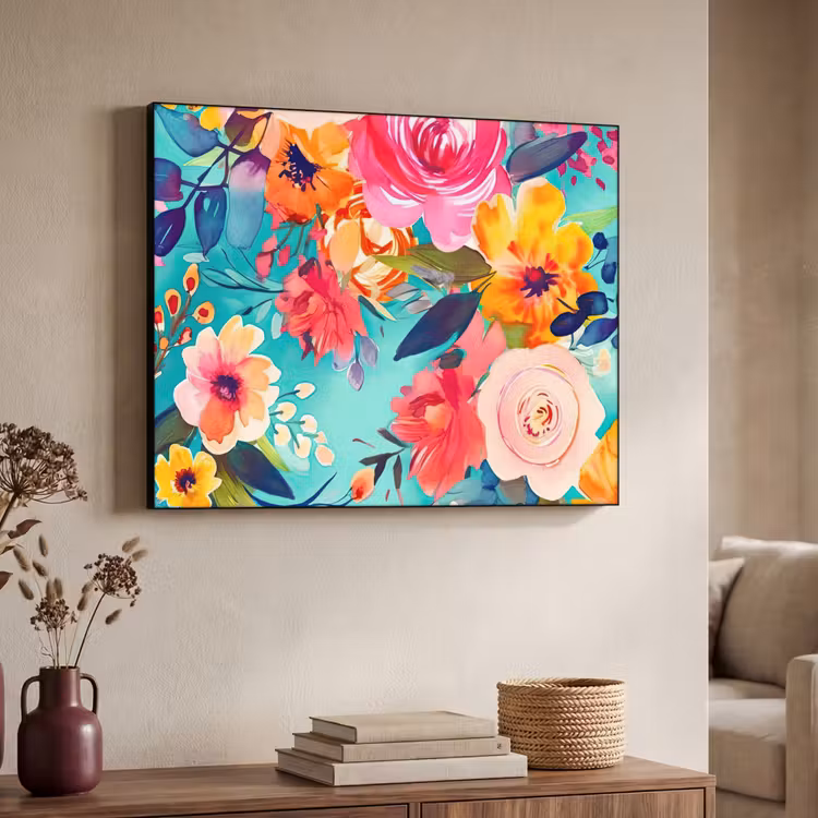 Art Frame - Bloemen - Olieverf - Kleurrijk - Natuur — 7