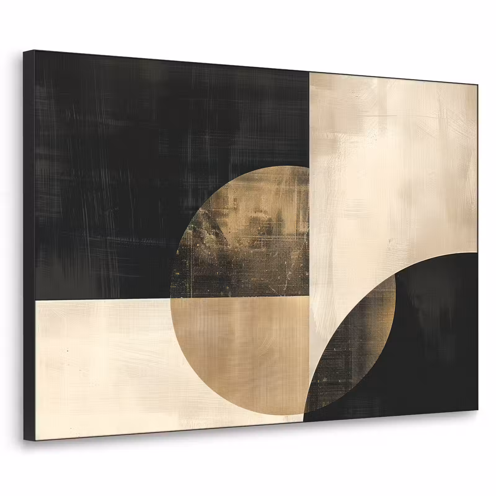 Art Frame - Abstract - Geometrische vormen - Zwart - Goud — 1