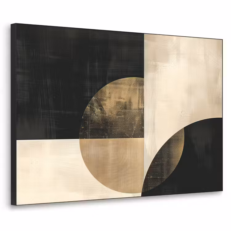 Art Frame - Abstract - Geometrische vormen - Zwart - Goud — 1