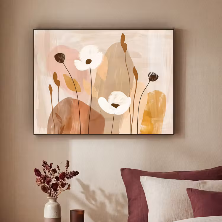 Art Frame - Bloemen - Abstract - Beige - Line art — 3