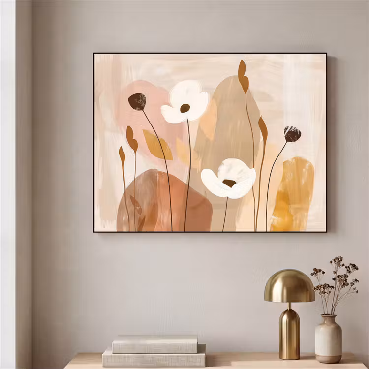 Art Frame - Bloemen - Abstract - Beige - Line art — 5