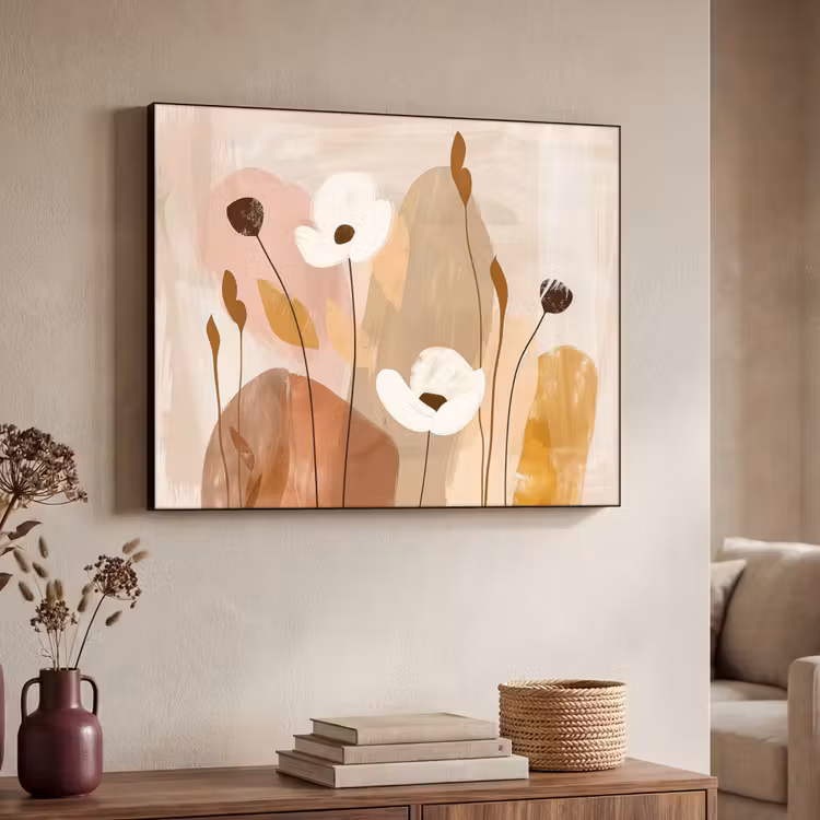 Art Frame - Bloemen - Abstract - Beige - Line art — 7